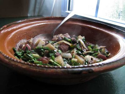 Beans and Greens, Dandelion Style - Rancho Gordo