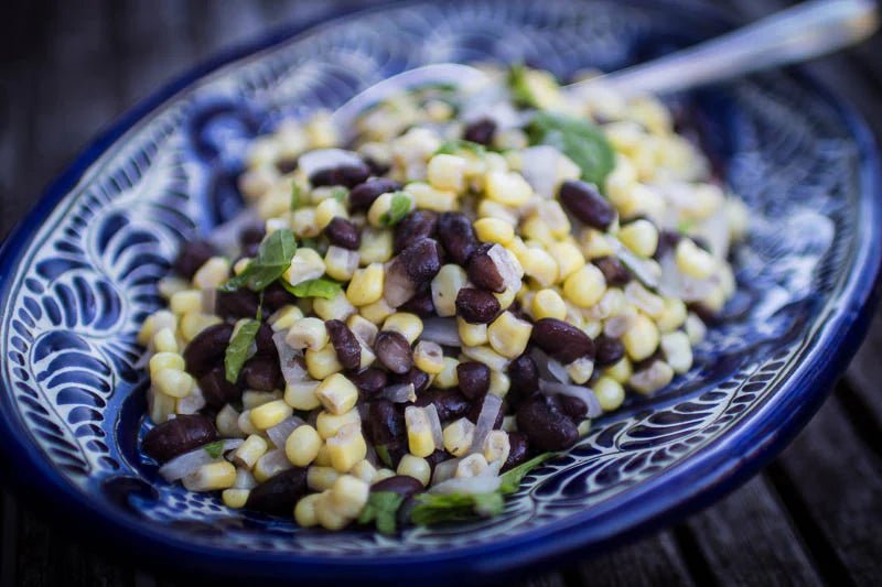 Corn with Black Beans and Epazote - Rancho Gordo