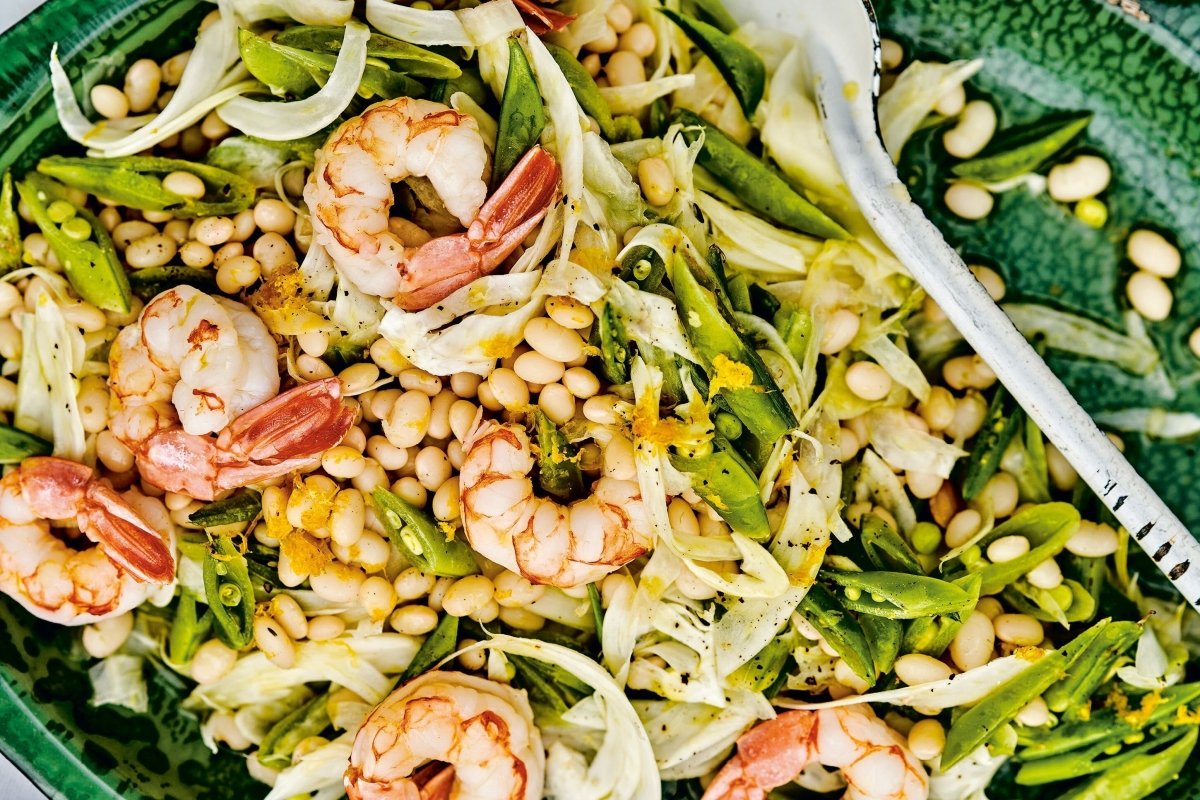 Herbed Fennel, Shrimp, and Bean Salad - Rancho Gordo
