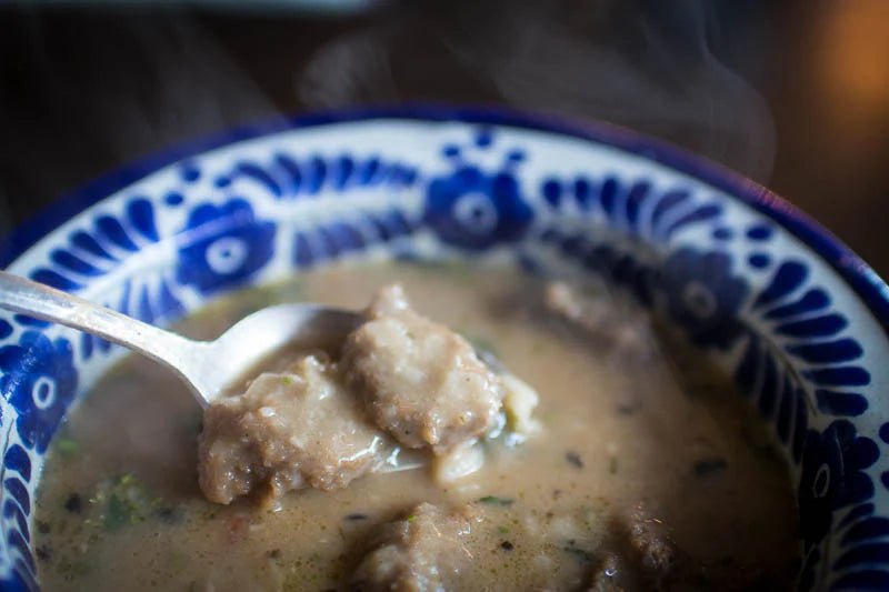 Leftover Soup from Marcella Beans, Rapini and Wild Rice Broth - Rancho Gordo