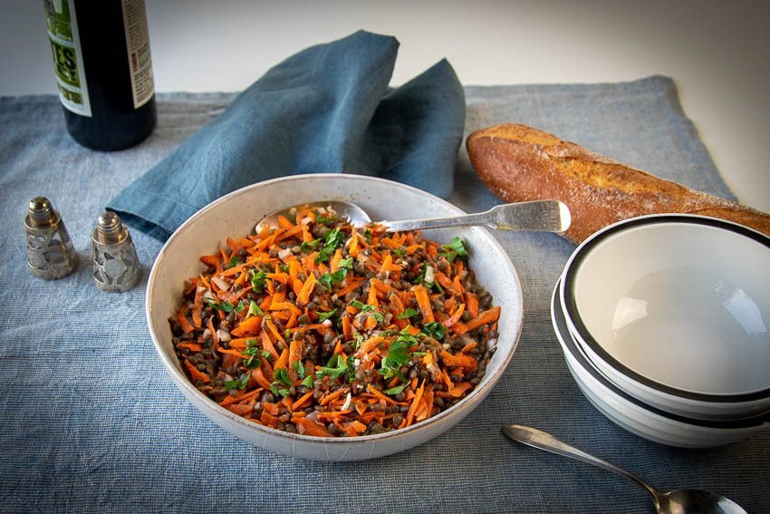 Lentil and Carrot Salad with Mustard Vinaigrette - Rancho Gordo