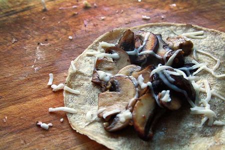 Mushroom Quesadillas with Heirloom Corn Tortillas - Rancho Gordo