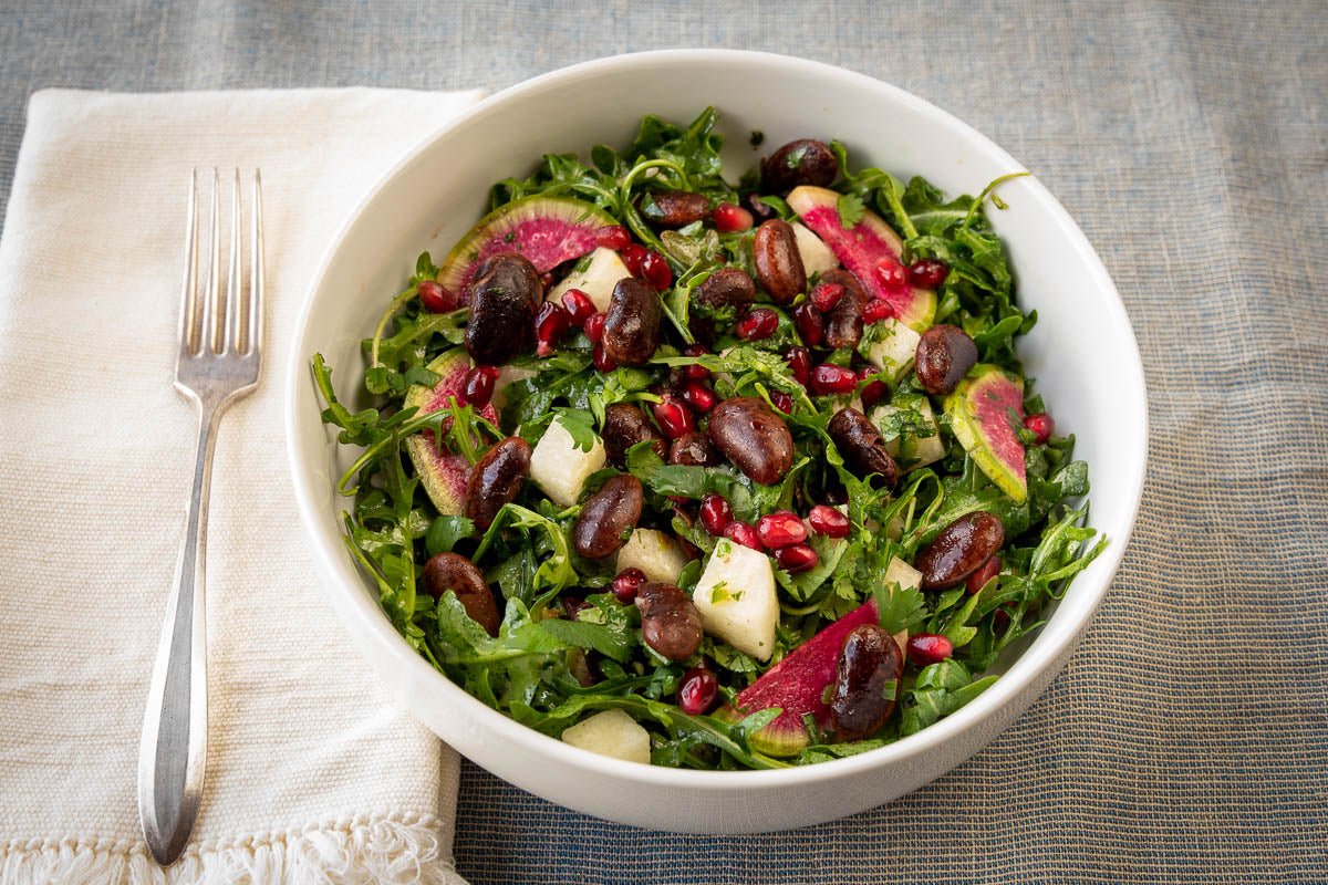 Runner Bean Salad with Radishes and Pomegranate - Rancho Gordo