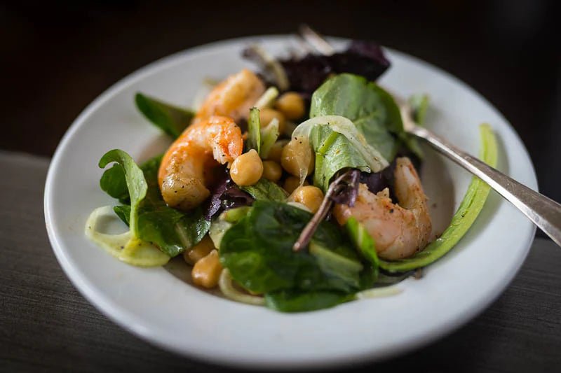 Summer Has Arrived: Arugula, Fennel, Chickpea and Shrimp Salad - Rancho Gordo
