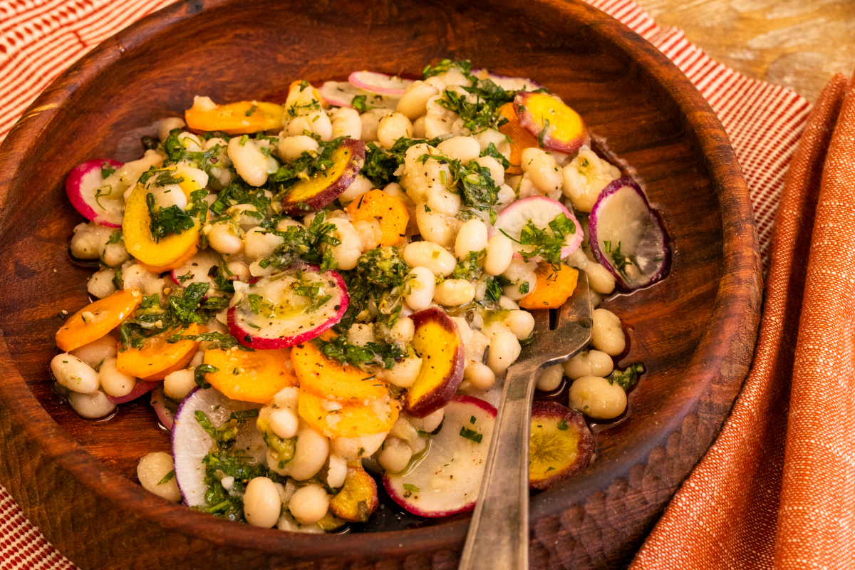White Bean Salad with Italian Salsa Verde - Rancho Gordo