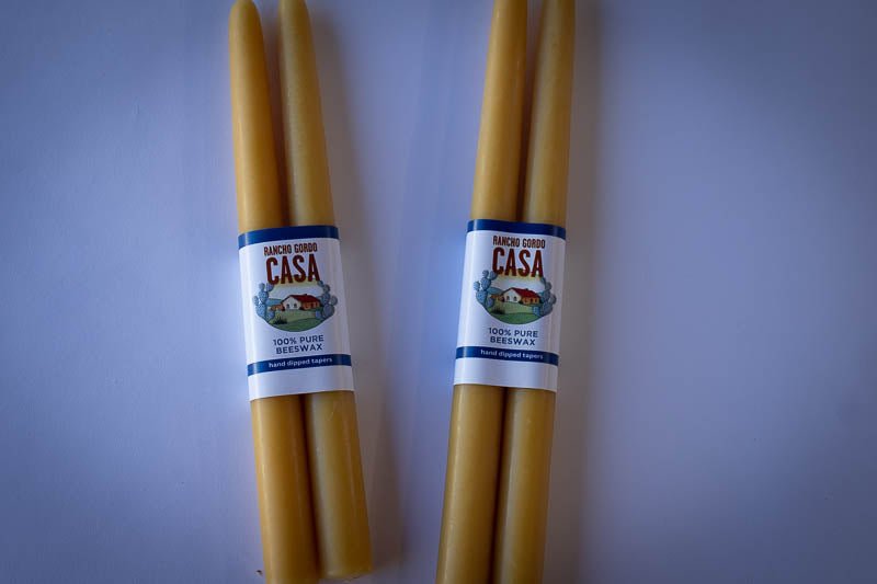 Bluecorn Beeswax Candles - Rancho Gordo